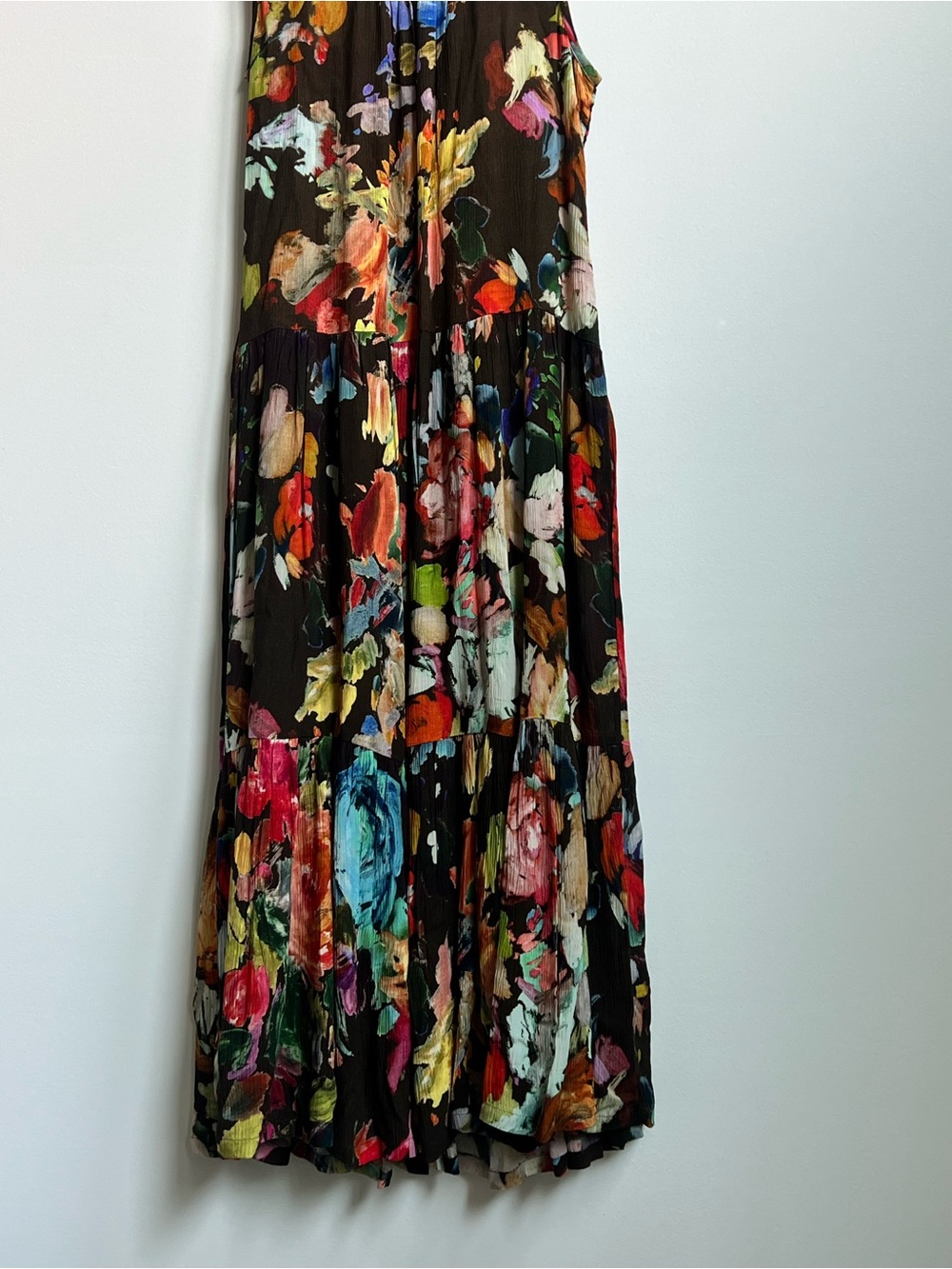 New Soft Surroundings Rosalie Maxi Dress Floral Watercolor Gauze SP Resort Boho - Picture 16 of 16